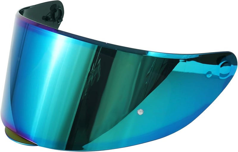 VCOROS Motorcycle Helmets Visor Shield WS-609 Full Face Helmet Visor Replacement Accessories (Chrome Rainbow Green) - Image 4